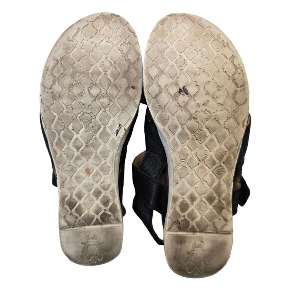 Fly London Women's Wedgefly Black Leather Platform Sandals EU 39 - Picture 11 of 16